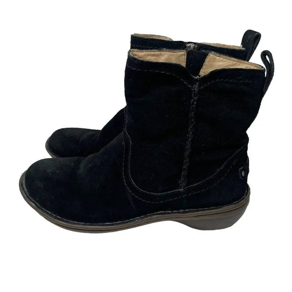 Ugg Black Sheepskin Lined Ankle Winter Boots